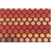 Image de Papier indien 50 x 70 cm 120 g/m² Cercle Rouge Rose Or & Argent