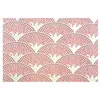 Image de Papier Indien fait main 50 x 70 cm 120 g/m² Eventails Rouge & Or