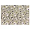Image de Papier Indien fait main 50 x 70 cm 120 g/m² Fleurs Blanches, noires, dorées & Cement