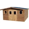 Image de Abri De Jardin Habrita Thermabri En Bois Coloris Naturel Ãp.28 Mm Surface ExtÃ©rieure 15,14 MÂ²