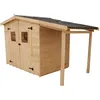 Image de Abri En Panneaux De Bois Avec BÃ»cher - 3,70+2,08 MÂ²