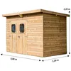 Image de Abri Theora En Bois Massif Sans Plancher, Toit Mono Pente 6,78 MÂ²