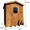 Image de Abri En Panneaux De Bois Massif TraitÃ© 19 Mm - S.U. 2,25 MÂ² - Toit Double Pente