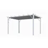 Image de Pergola 100% Aluminium Toile Ãpaisse De 12 M2 - Structure Blanch Perle