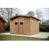 Image de Abri De Jardin Habrita Thermabri En Bois Coloris Naturel Ãp.28 Mm Surface ExtÃ©rieure 12,31 MÂ²