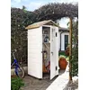 Image de Habrita - Abri Mural RÃ©sine 0,93 M2 Beige/Marron - Evo 80