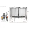 Image de Kangui - Trampoline De Jardin 365 Cm + Filet De SÃ©curitÃ© + Ãchelle + BÃ¢che De Protection Jumpi Vert/Noir 360