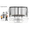 Image de Kangui - Trampoline De Jardin Rond Ã366cm Avec Filet De SÃ©curitÃ© + Ãchelle - Fab