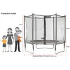Image de Kangui - Trampoline De Jardin 305 Cm + Filet De SÃ©curitÃ© Jumpi Taupe/Vert 300. Trampoline CertifiÃ© Par Le Critt Sport & Loisirs