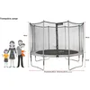 Image de Kangui - Trampoline De Jardin 426 Cm + Filet De SÃ©curitÃ© + ?Chelle + Kit D'ancrage Jumpi Vert/Noir 430