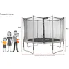 Image de Kangui - Trampoline De Jardin 426 Cm + Filet De SÃ©curitÃ© + Ãchelle + Kit D'ancrage Jumpi Taupe/Vert 430