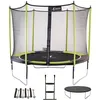 Image de Kangui - Trampoline De Jardin 305 Cm + Filet De SÃ©curitÃ© + Ãchelle + BÃ¢che De Protection + Kit D'ancrage Jumpi Vert/Noir 300