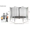 Image de Kangui - Trampoline De Jardin 365 Cm + Filet De SÃ©curitÃ© + Ãchelle + Kit D'ancrage Jumpi Zen 360
