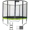Image de Kangui - Trampoline De Jardin Rond 305 Cm + Filet De SÃ©curitÃ© + Ãchelle + Kit D'ancrage  Punchi Vert 300