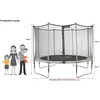 Image de Kangui - Trampoline De Jardin 426 Cm + Filet De SÃ©curitÃ© + Ãchelle Jumpi Taupe/Vert 430. Trampoline CertifiÃ© Par Le Critt Sport & Loisirs