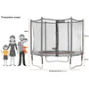 Image de Kangui - Trampoline De Jardin 244 Cm + Filet De SÃ©curitÃ© + Ãchelle Jumpi Vert/Noir 250