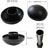 Image de Lot De 6 Capuchons De Poteaux Noir 25mm Pour Trampoline