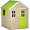 Image de Kangui - Maison De Jardin Enfant ExtÃ©rieur - Cabane En Bois Avec Plancher - Toit Ãtanche - Vert Et Blanc