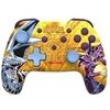 Image de Manette sans fil Yu-Gi-Oh! Dark Magician vs Blue-Eyes double vibration gyroscope fonction turbo Or et jaune compatible pour Nintendo Switch et PC en occasion ou reconditionné