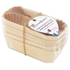 Image de Mini-Moules à Cakes en Bois 4 pcs 12 cm + 8 Caissettes