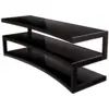 Image de Norstone Esse Curve Noir satiné verres Noirs - Meuble TV