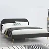 Image de Lit 140 x 190 cm en velours et laiton gris PHOENIX