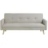 Image de CanapÃ© scandinave convertible 3 places en tissu beige WOODEN