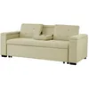 Image de CanapÃ© convertible 3 places en tissu beige NOHO