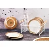 Image de Lot De 6 Assiettes Ã Dessert En GrÃ¨s Beige D21.5