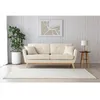 Image de Hoga Velours cÃ´telÃ© beige CanapÃ© scandinave 3 places + 2 coussins