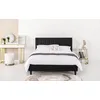Image de CAMBRIDGE - Lit velours noir 160x200