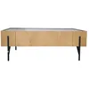 Image de Table basse en bois clair avec 2 grands tiroirs SEQUOIA