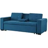 Image de CanapÃ© convertible 3 places en tissu bleu pÃ©trole NOHO