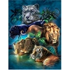 Image de Broderie Diamant 40 x 50 cm Animaux de la Jungle