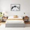 Image de Lit contemporain Ã  tiroirs - 140x190 - gris SACRAMENTO