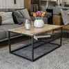 Image de Table basse industrielle avec Ã©tagÃ¨re FACTORY
