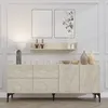 Image de Buffet effet travertin 180 cm 6 portes et Ã©tagÃ¨re AURA