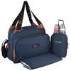 Image de Baby on board-sac a langer -sac titou bleu denim - 2 compartiments 8 poches - sac repas - tapis a langer sac linge sale attac?
