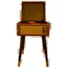 Image de HALTERREGO PLATINE VINYLE COTTAGE BLUETOOTH OUT 4 PIEDS AMOVIBLES MOTIF CUIR VINTAGE