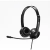 Image de Casque micro HEDEN filaire double jack 3.5mm micro pivotant, arceau rÃ©glable noir