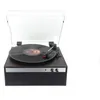 Image de Platine vinyle Halterrego BROOKLYN, haut-parleurs intÃ©grÃ©s, 3 vitesses, marche/arrÃªt automatique, EntrÃ©e : jack 3.5mm , Sortie : Bluetooth V5.4, RCA, bois foncÃ©