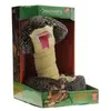 Image de Peluche serpent Cobra Royal Marron 1 mÃ¨tre - Set Peluche AnimÃ© Avec Son Et LumiÃ¨re + 1 Carte - Animaux Exotique