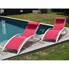 Image de Lot De 2 Transats Galapagos En Textilène Rose - Aluminium Blanc