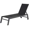 Image de Bain De Soleil Barbados En TextilÃ¨ne Noir - Aluminium Gris Anthracite