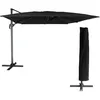 Image de Parasol DÃ©portÃ© Molokai Rectangulaire 3x4m Noir + Housse