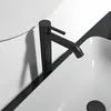 Image de Mitigeur de lavabo CERALINE, rÃ©haussÃ© - Noir mat