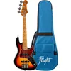 Image de Flight Rock Series Mini Jb Bass Sunburst Basse Ãlectrique Compacte Avec Housse