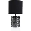 Image de Pauleen Lampe Ã Poser Crystal Glow Max20w E14 Tissu/Verre Noir/Gris 230v