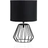 Image de Pauleen Lampe Ã Poser Shiny Diamond Max20w E27 Tissu/Alu Noir/Noir 230v