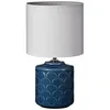 Image de Pauleen Lampe Ã Poser Glowing Midnight Max20w E14 Tissu/CÃ©ramique Blanc/Bleu